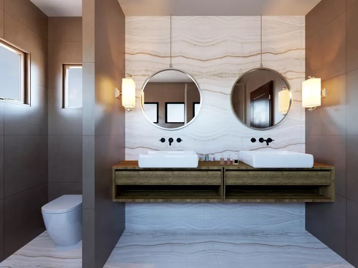 kamar mandi terbagi perbagian