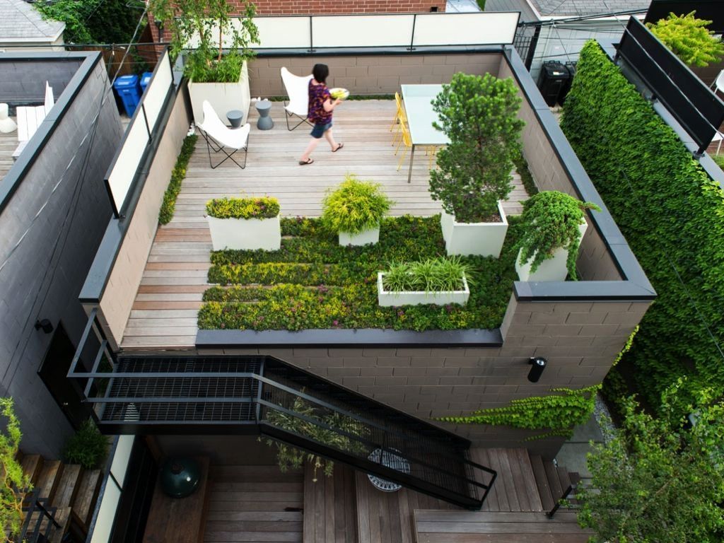 desain rumah dengan atap terbuka, rooftop desain rumah atap terbuka, rooftop